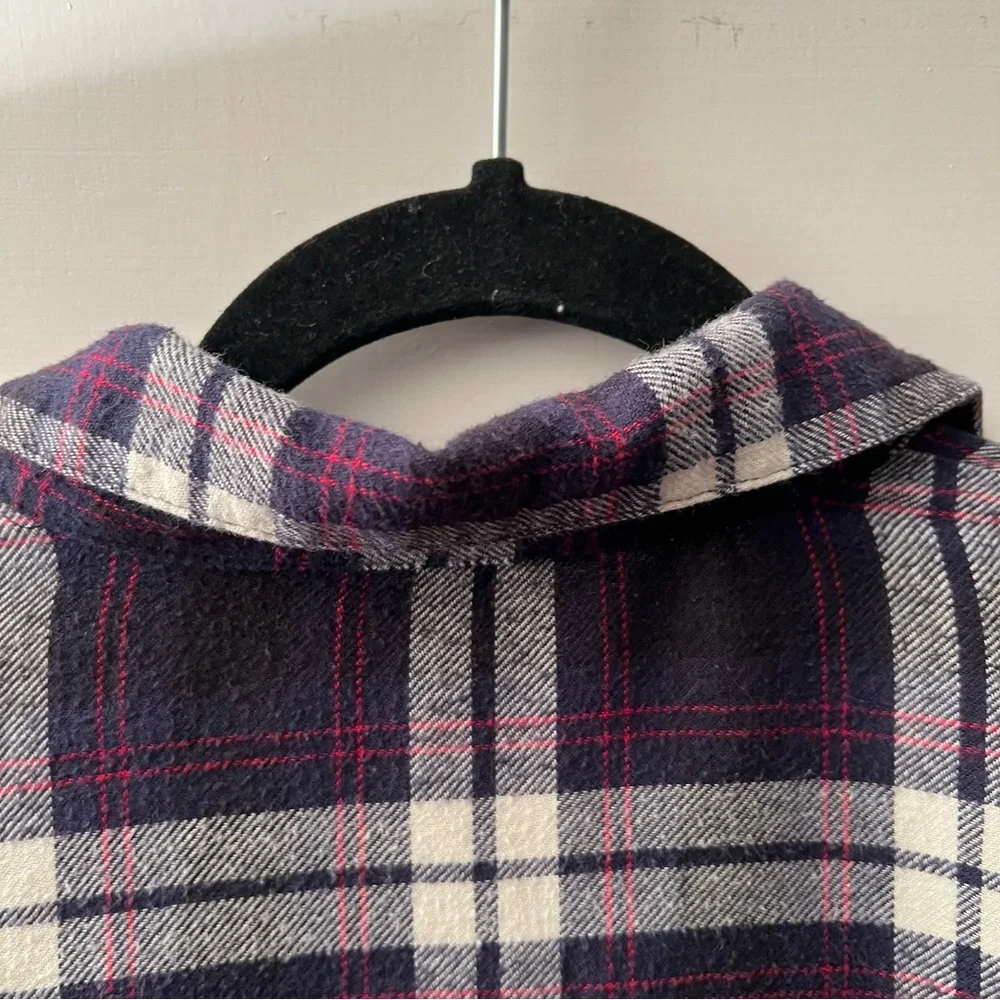 Monki Long Sleeve Button Up Plaid Flannel XS - Picture 8 of 8